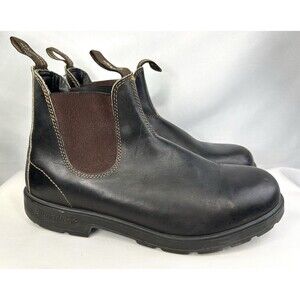Blundstone 500 Dark Brown Leather Slip-on Chelsea Boots US Men's 12